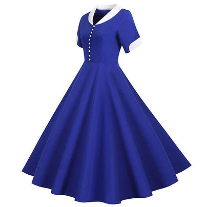 Vintage 50-Tals Blå Klänning