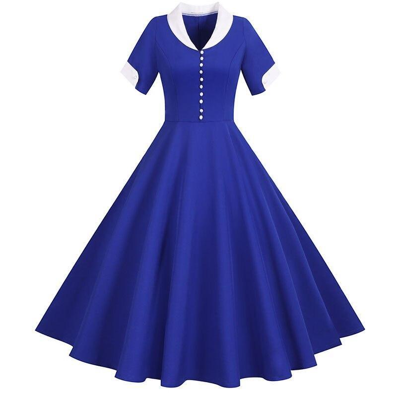 Vintage 50-Tals Blå Klänning