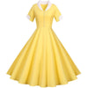 Vintage 50-Tals Gul Klänning
