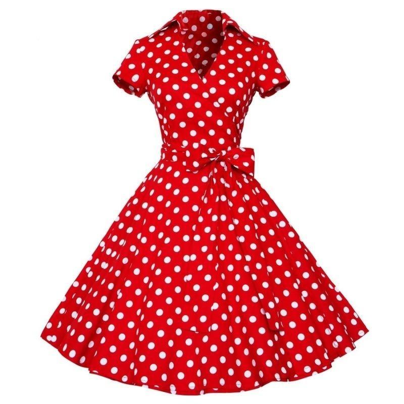 Vintage 50-Tals Röd Klänning