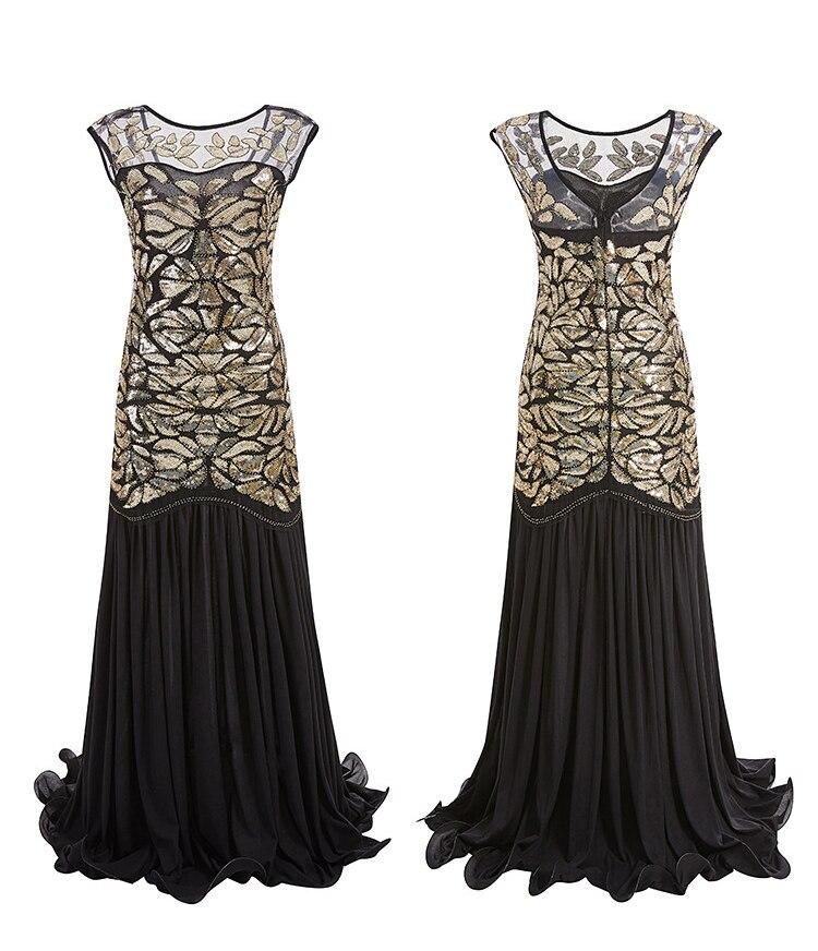 Vintage 20s Flapper Dress Gold