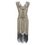 Vintage 20-Tals Gatsby Beige Klänning