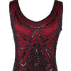 Vintage 20-Tal Gatsby Klänning Burgundy