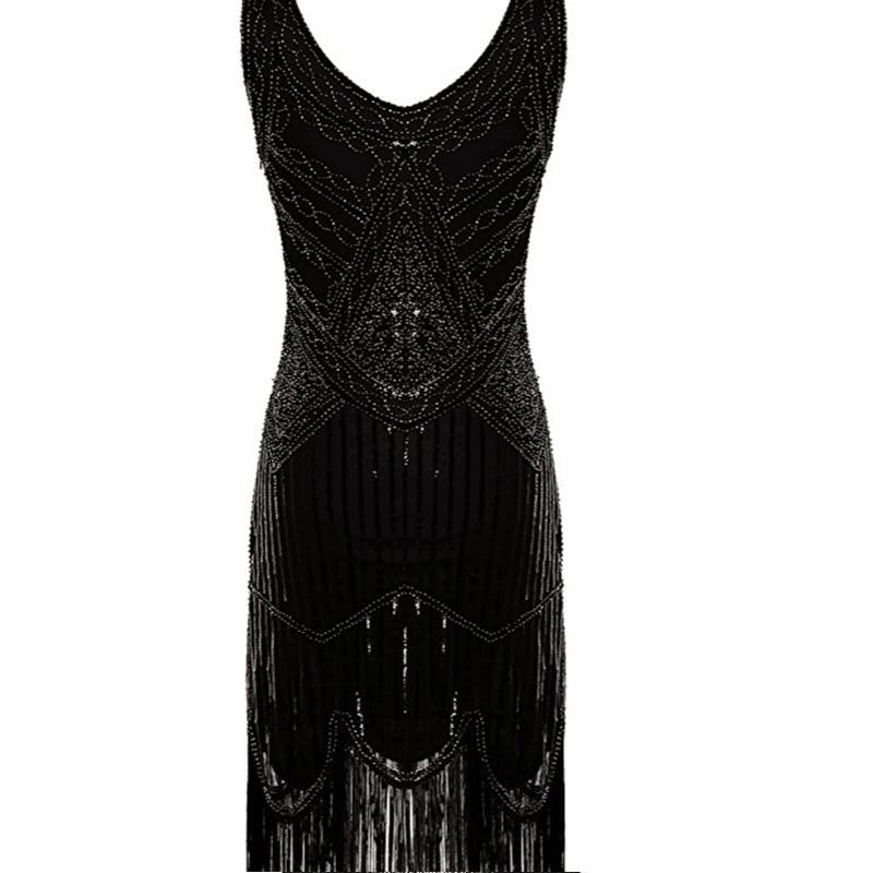 Vintage 20s Gatsby Dress Black