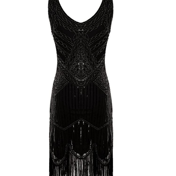 Vintage 20s Gatsby Dress Black