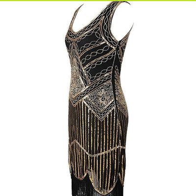 Vintage 20-Tals Gatsby Guldklänning