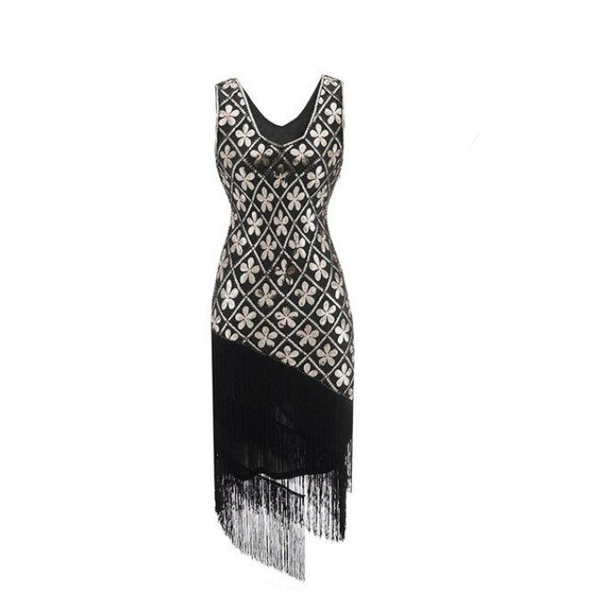 Vintage 20s Plus Size Gold Klänning