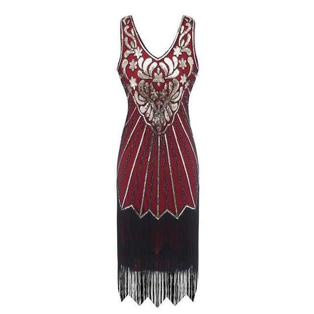 Vintage 20s Plus Size Röd Klänning