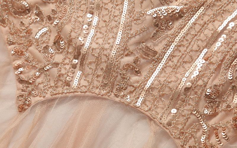 Vintage 20-Tal Lång Rosa Klänning