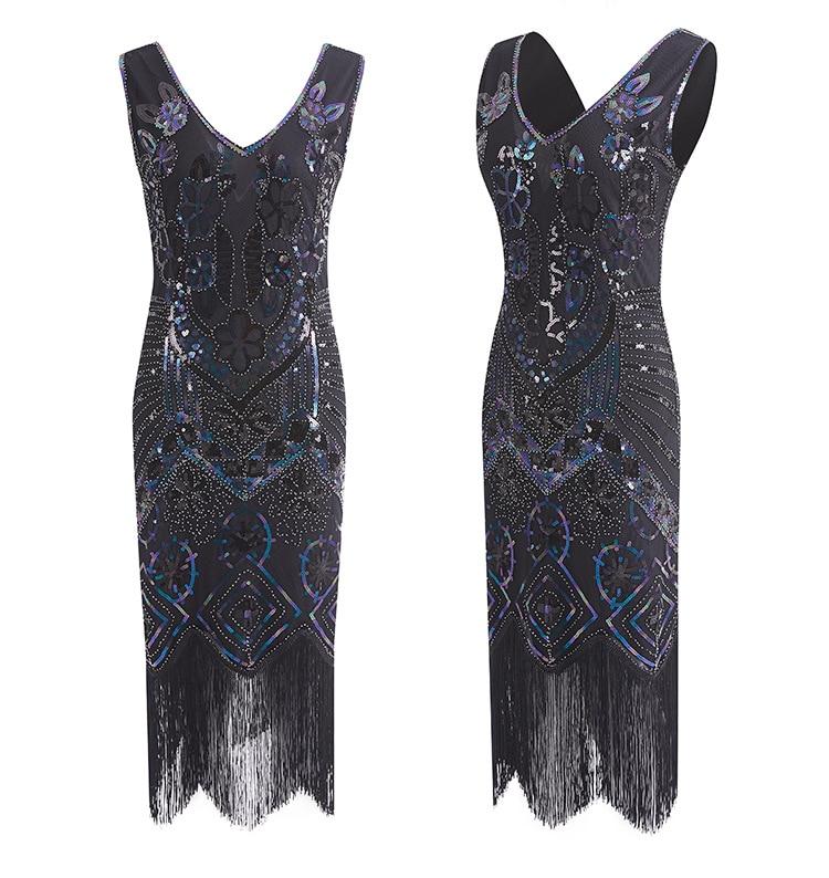 Vintage 20-Tal Paris Klänning Svart