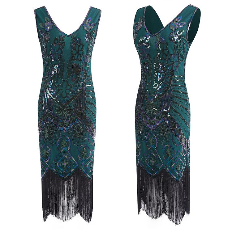 Paris Grön Klänning Från 20-Talet