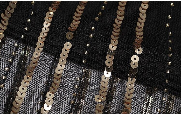 Vintage 20-Tals Retroklänning Svart Guld