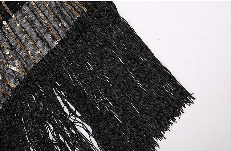 Vintage 20-Tals Retroklänning Svart Guld