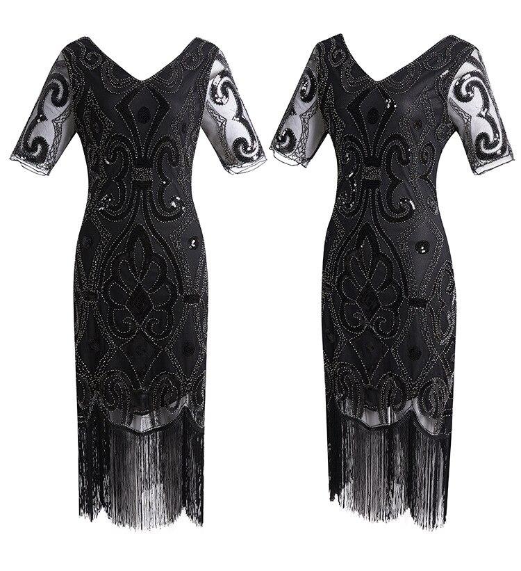 20-Tals Klänning Med Paljett I Spets