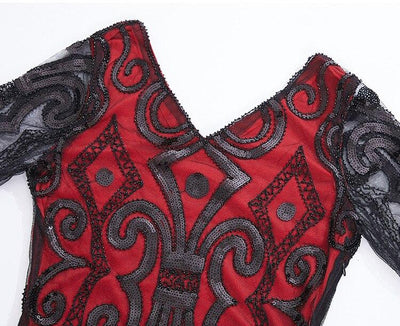 Röd Spetsklänning Från 20-Talet