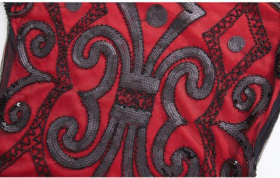 Röd Spetsklänning Från 20-Talet