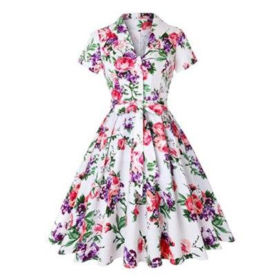 Vintage Plus Size 60-Tal Vit Klänning