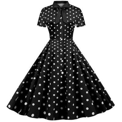 Svart Vintage Retro Klänning