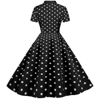 Svart Vintage Retro Klänning