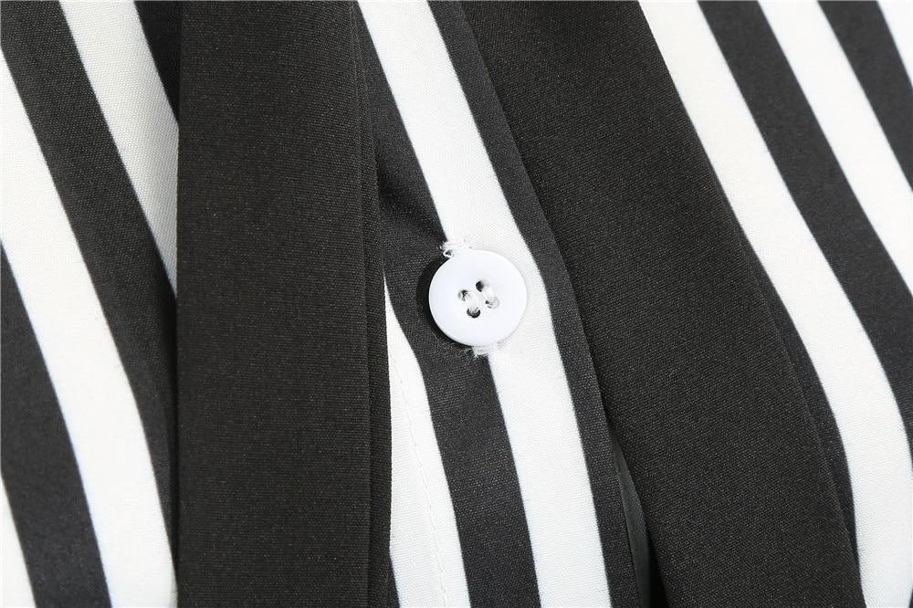 Vintage Retro Svartvit Klänning