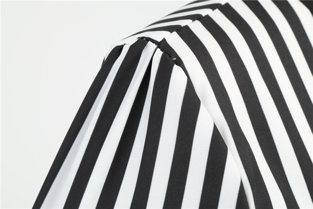 Vintage Retro Svartvit Klänning