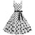 Vintage Rockabilly Klänning Vita Prickar