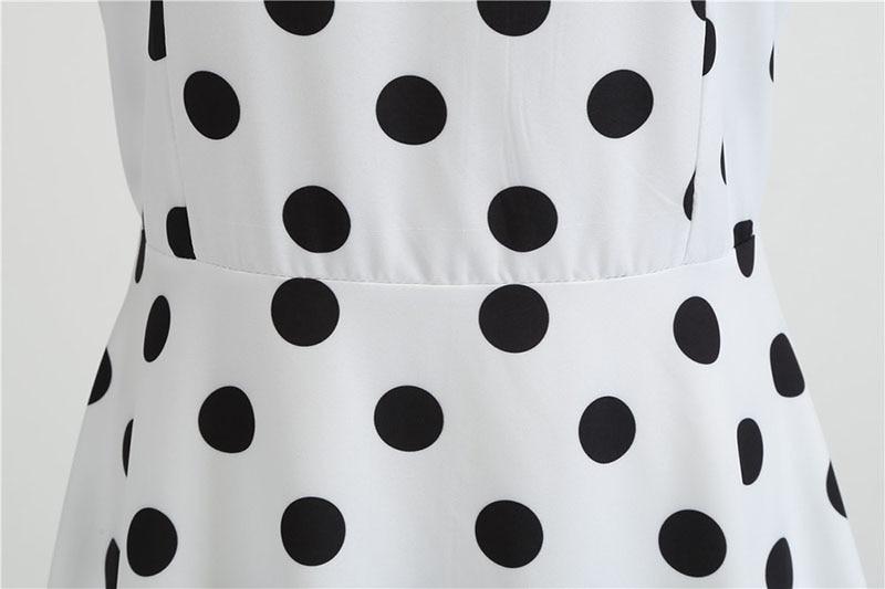 Vintage Rockabilly Klänning Vita Prickar