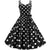 Vintage Rockabilly Klänning Svart Vit Polka Dots