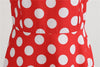 Vintage Rockabilly Klänning Röd Vit Polka Dots