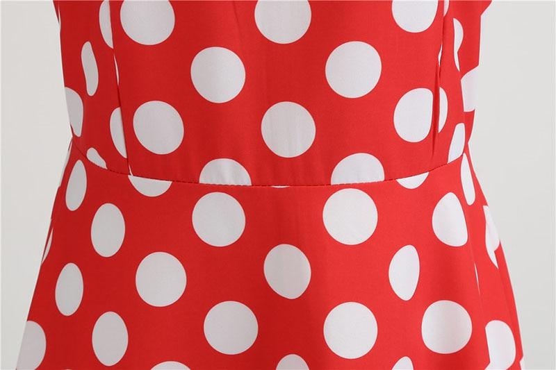 Vintage Rockabilly Klänning Röd Vit Polka Dots