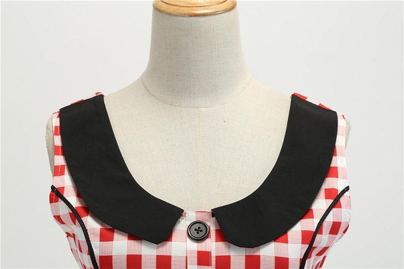 Vintage Röd Och Vit Klänning