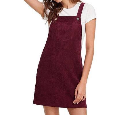 Vintage Velvet Teen Klänning Burgundy