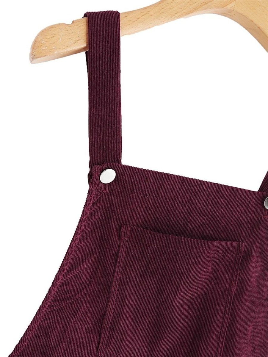 Vintage Velvet Teen Klänning Burgundy