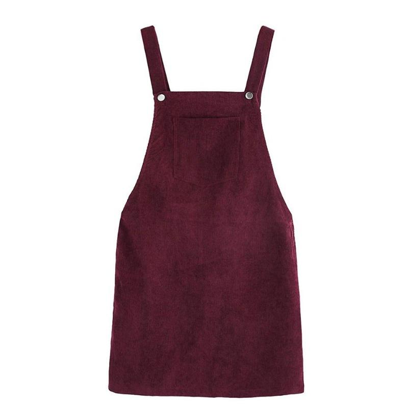 Vintage Velvet Teen Klänning Burgundy