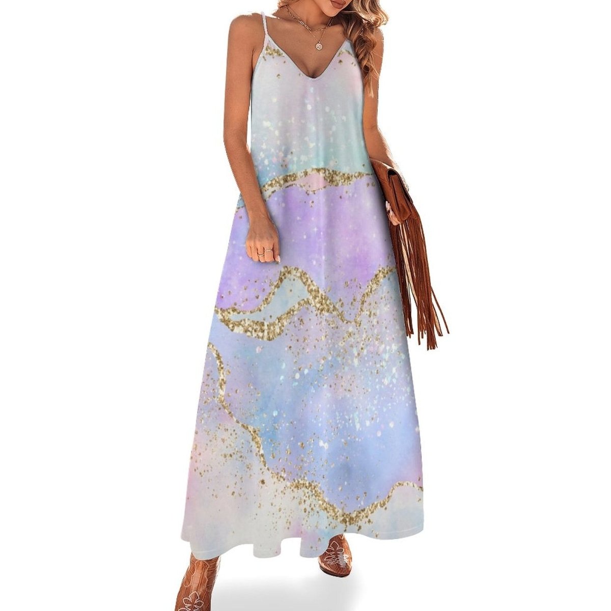 Sexig Xxl-Klänning Från 70-Talet