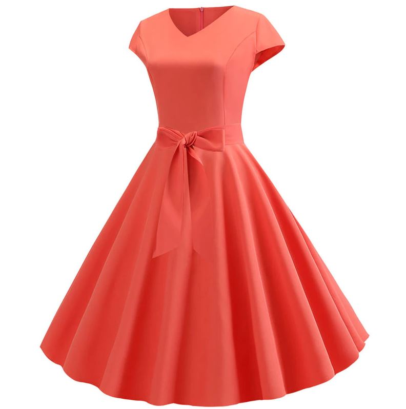 50-Tal Pin Up Klänning Rosa