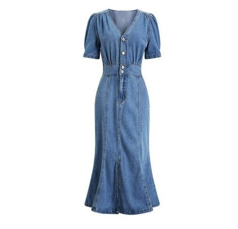 Vintage 40-Tals Outfitklänning Blå